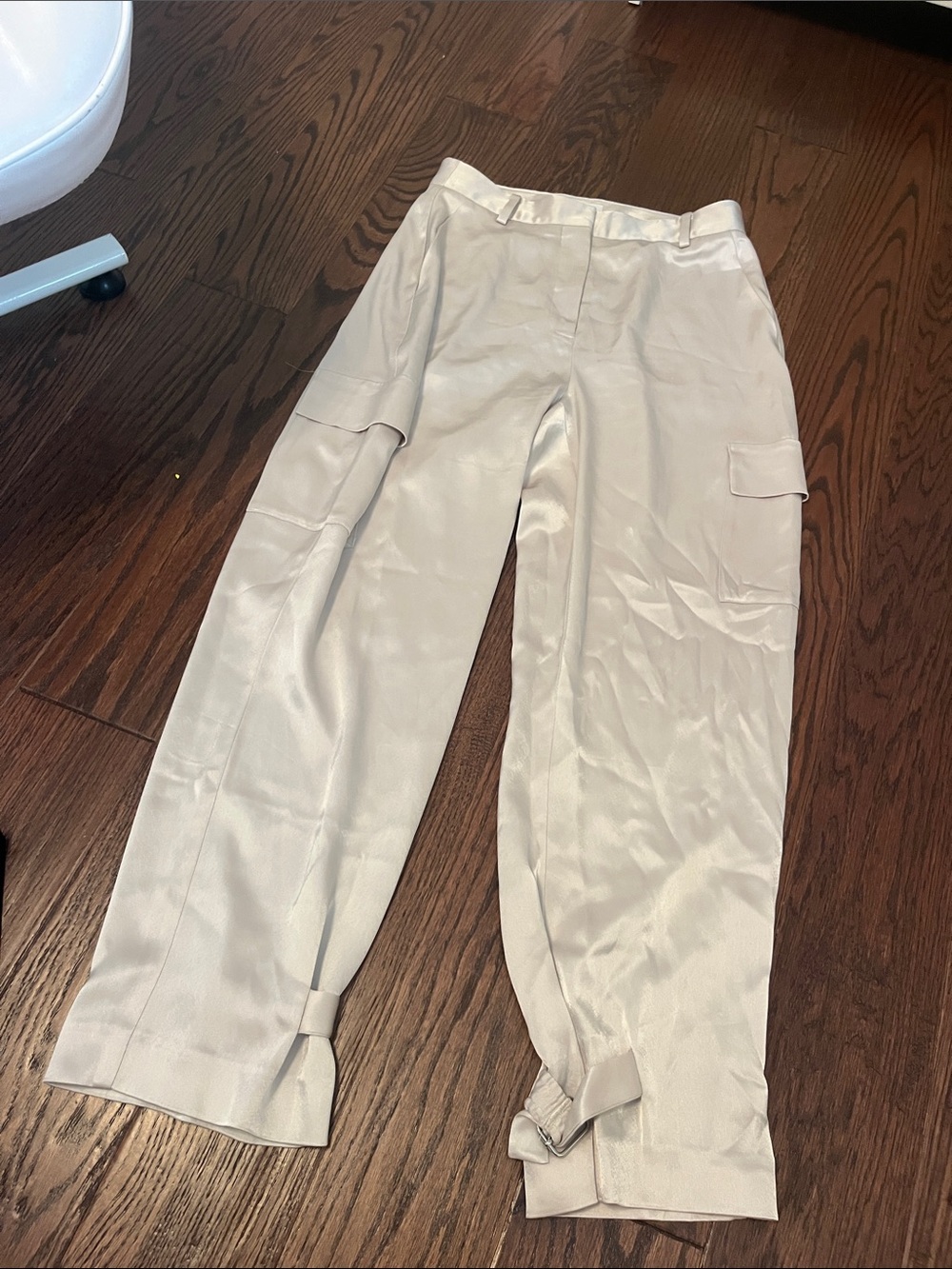 Babaton Light Beige Cargo Trousers